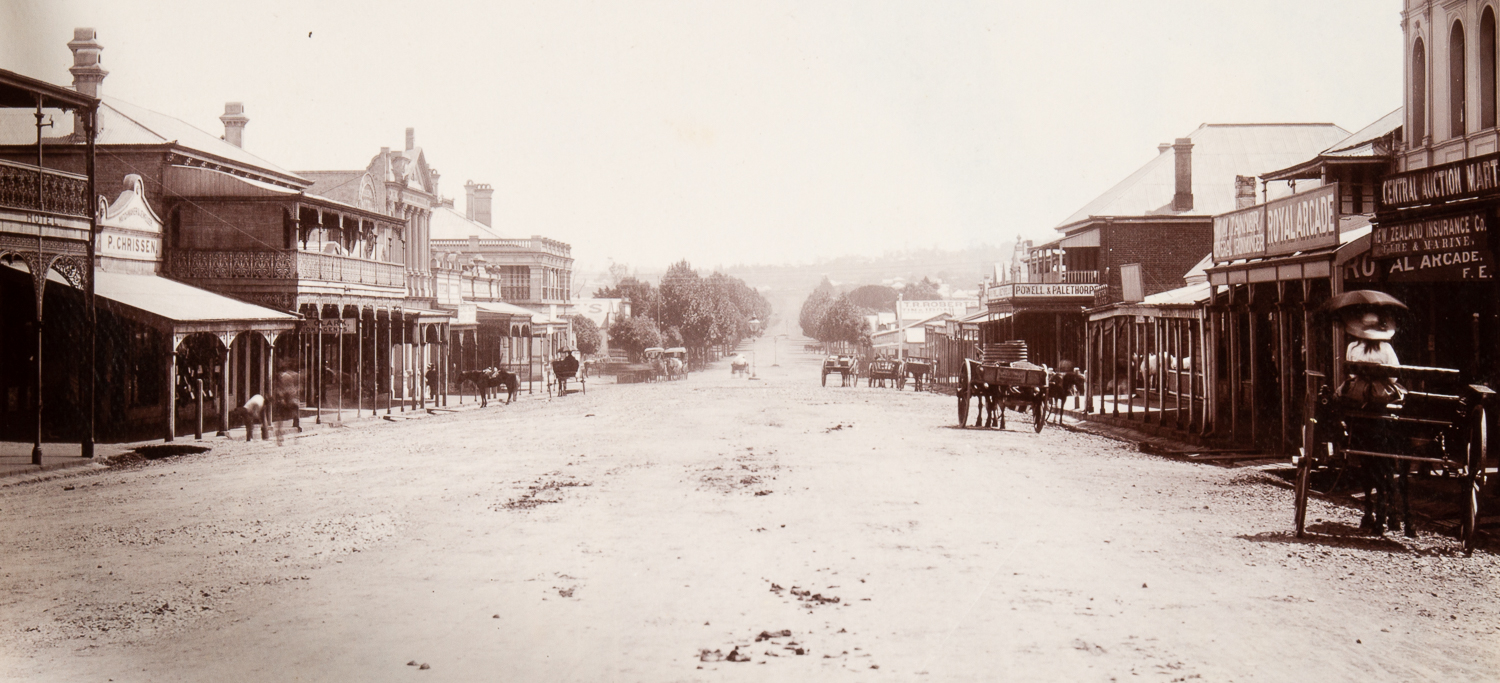 View of Ruthven Street, Toowoomba, Queensland, late 1890s Douglas