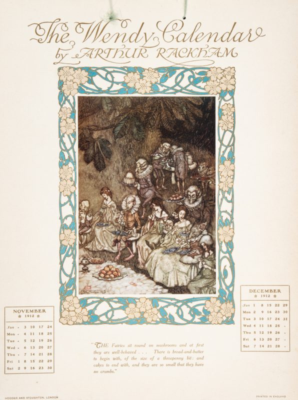The Wendy Calendar by Arthur Rackham - Douglas Stewart Fine Books