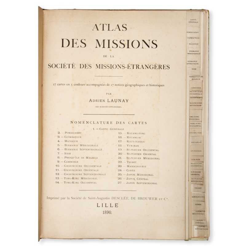 Atlas des Missions de la Société des MissionsÉtrangères Douglas