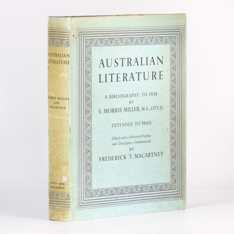 Australian literature. A bibliography to 1938. Extended to 1950